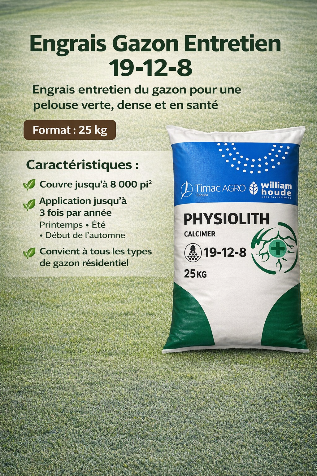 Engrais Gazon Entretient 25 KG