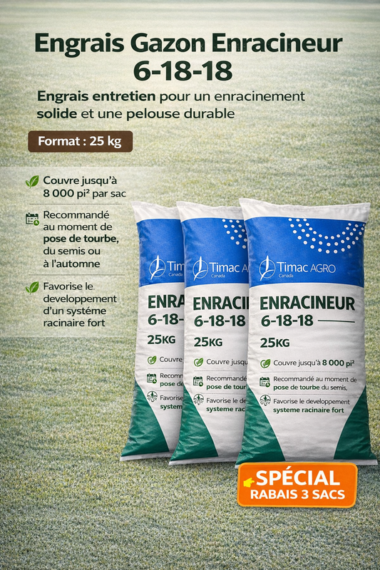 Engrais Gazon Enracineur 25Kg PROMO 3 SACS