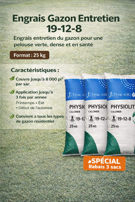 Engrais Gazon Entretient 25 KG PROMO 3 SACS